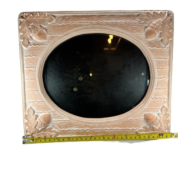 Vtg Terracotta Ceramic Picture Frame Acorn Leaves Natural Autumn 11”x13” - Picture 8 of 8